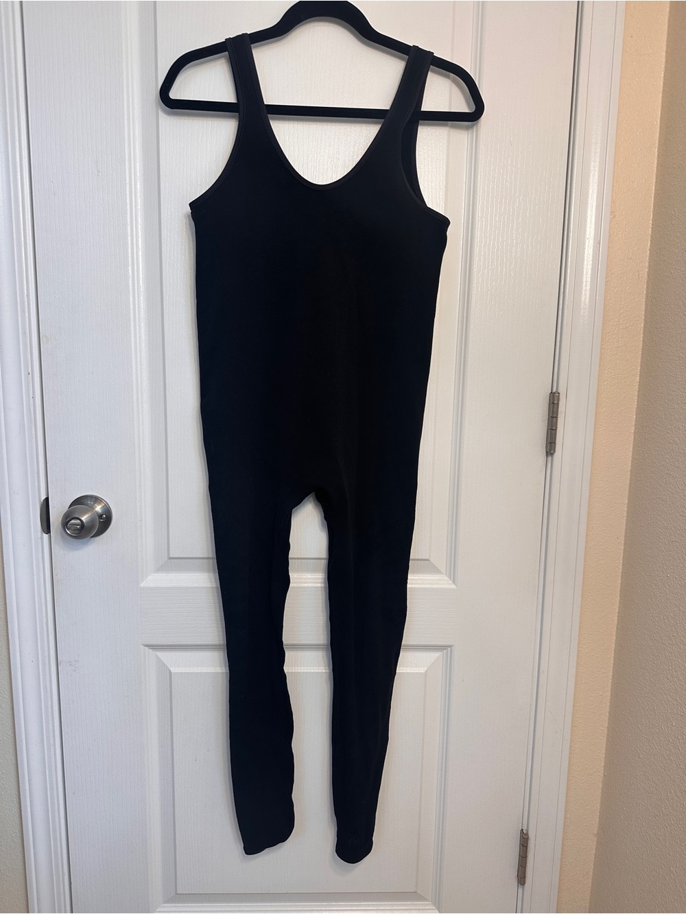 Lululemon Black Open Back Full Length Jumpsuit M-L